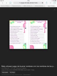 Juegos gratuitos para descargar e imprimir. Juegos Baby Shower Mixto Baby Shower Partes Del Cuerpo