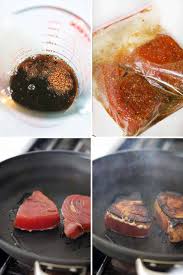 six minute seared ahi tuna steaks
