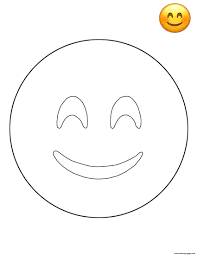 Happy face emoji coloring page. Emoji Smiley Face Free Sheets Coloring Pages Printable