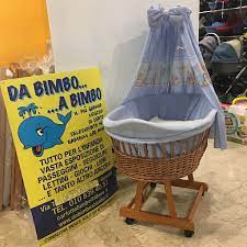 Culla Vimini Con Rivestimento E Velo In Coordinato Completa Di Materassino Seggiolini Passeggini Materassino