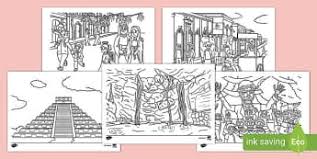 Big collection of free coloring pages and premium illustrated coloring books for kids. Mayan Colouring Pages Teacher Made