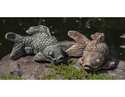 How to secure your garden statues. Coy Koi Cast Stone Garden Statue