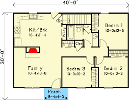 Open floor plans with few walls and an efficient use of space. Rectangular Ranch Home Plan 22155sl Architectural Designs House Plans