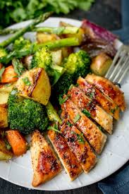 35 Minutes And One Sheet Pan Is All You Need For This Honey Mustard Chicken Recip Honey Mustard Chicken Recipes Mustard Chicken Recipes Healthy Chicken Recipes