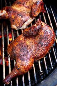 Flip the halves and brush the skin all over, including under the wings and under the legs. Smoked Chicken Halves Taste Of Artisan