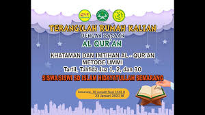 Oleh karena itu, dalam artikel ini kami akan coba memberikan beberapa referensi kata kata ucapan selamat pagi islami yang akan menambah semangat kamu dalam menjalani aktifitas kamu. Khataman Dan Imtihan Al Qur An Metode Ummi Tartil Tahfidz Juz 1 2 Dan 30 Sd Islam Hidayatullah