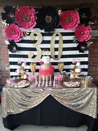 Kate Spade Cake Table 30th Birthday Paper Flowers Cake Cake Pops Cupca 30th Birthday Party For Her 30th Birthday Party Decorations 30th Birthday Parties