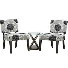 Shop for joussard grey linen club chairs (set of 2). 3 Piece Living Room Set With Set Of 2 Accent Chairs And End Table Walmart Com Walmart Com