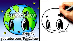 See more ideas about earth day drawing, poster drawing, drawing competition. Earth Day How To Draw A Cute Earth Kawaii Drawings Fun2draw Online Art Classes Youtube
