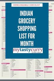 Add and remove items to a list (e.g. Indian Grocery Shopping List For Indians My Tasty Curry