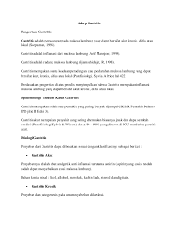 Pada dinding lambung atau lapisan mukosa lambung ini terdapat kelenjar yang menghasilkan asam lambung dan. Askep Gastritis