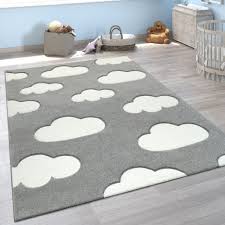 Kaufen sie jetzt ihren qualitativen teppich von luxor living. Kinderteppich Wolken Design 3 D Effekt Grau Teppichcenter24