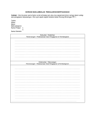 Berbentuk positif atau negatif maklumbalas pelanggan bertujuan untuk: Borang Maklumbalas Pengajaran Berpasangan