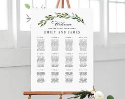 7 Sizes Wedding Seating Chart Template Editable Wedding