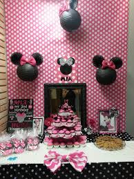 Diy Birthday Cake Table Decoration Ideas Minnie Mouse Cake Table Minnie Mouse Cake Minnie Mouse Birthday Minnie