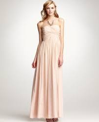 Anne Taylor Shirred Silk Georgette Strapless Gown Neutral Bridesmaid Dresses Wedding Dresses Strapless Wedding Dresses