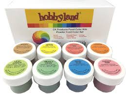 Powder food coloring is ideal for mixes that are sensitive to the amount of added liquid such as chocolate or macarons. Hobbyland Ck Products Powder Food Color Kit 8 Colors 4 Gram Jars Professional Powder Food Color Set