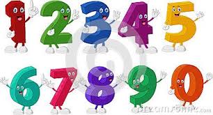 Funny Numbers Cartoon Characters Funny Numbers Hand Art Drawing Cartoon Characters