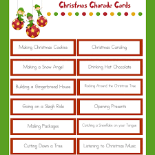 Christmas Charades Family Christmas Party Game Christmas Charades Family Christmas Party Family Christmas Party Games