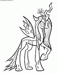 Queen chrysalis is regarded as the second most evil and cruel my little pony: Dibujo Para Colorear De La Reina Chrysalis De My Little Pony 03 Gif 1270 1600 My Little Pony Drawing Pony Drawing Little Pony