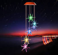 Amazon.com : Wanmingtek Wind Chimes Outdoor, Solar Powered Sea Urchin LED Wind Chimes Decorative Mobile Waterproof Outdoor String Lights for Patio, ...