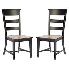 Winchester Ladder Back Chair Wood X2f Black X2f Rustic Brown Finish Set Of 2 Imagio Home Target Ladder Back Chairs Chair Wood Chair