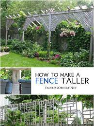 This can leave you wondering how exactly you can make your backyard private, while you are working on a budget. How To Make A Fence Taller For Better Privacy Empress Of Dirt Privacy Landscaping Backyard Landscaping Garden Privacy