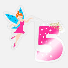 5e Verjaardag Meisje Fee Vijf 5 Jaar Prinses Sticker Spreadshirt