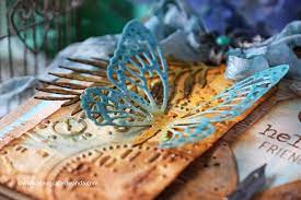 Download Vintage Butterfly Card With Tim Holtz Supplies And New Speckled Egg Ink A Blog Called Wanda