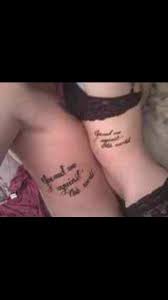 Me And You Against The World Girlfriend Tattoos Relationship Tattoos Matching Tattoos
