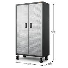 Product titlestarplast storage cabinet 71 h x 29.5 w x 21 d with vertical partition & 4 shelves, silver/black. Ready To Assemble Mobile Storage Cabinet Gladiator