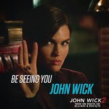 ...and John Wick always sees you first. Ruby Rose is Ares in #JohnWick2.  Now