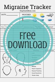 Free Printable Migraine Tracker Free Printable Migraine Tracker Migraine Tracker Printable Headache