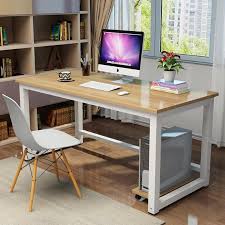 Staff Desk Simple Children Desk Study Table Modern Minimalist Steel Wood Laptop Desk Table Yes Wood Computer Desk White Office Furniture Home Office Furniture