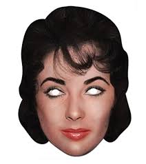 Elizabeth Taylor Celebrity Hollywood Card Party Face Mask. In Stock Now  with Free UK Delivery! Worldwide Shipping