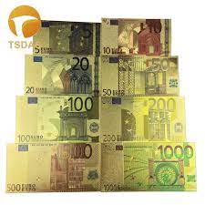 Convert 1000 euro (eur) to us dollar (usd). Kostenloser Versand Farbe Euro Banknoten Set Farbige 5 1000 Euro Gold Banknote Sammlung Banknotes Collection Banknote Setbanknote Gold Aliexpress