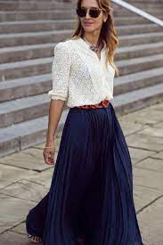 Blouse Belt Skirt 3 Jupe Plissee Jupe Longue Tenues Modestes