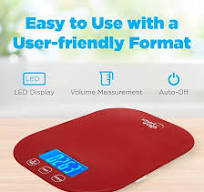 Amazon.com: Smart Weigh Red Digital Kitchen Scale for ...