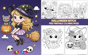 Halloween Witch Coloring Pages - Free Printable PDFs & Online