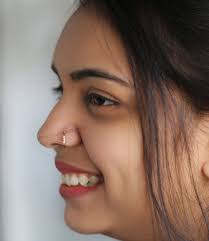 Nose Ring, Studs, Natural Diamond Nose Ring, Nose Ring Hoop, Nose Stud,  Rose Gold Nose Ring, Gold Nose Ring, Diamond Nose Stud, Hoop KD976