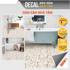 Decal dán nhà tắm chống nước đá mài terrazzo cao cấp Made in KOREA giấy dán  nền nhà vệ sinh dày dặn Decal24h DDS-325 | Lazada.vn