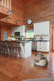 I thought she was all about chalk painted kitchen cabinets. White Kitchen Cabinets In Log Home Anipinan Kitchen