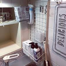 キッチン ワイヤーネット 突っ張り棒 賃貸でも諦めない 賃貸マンション 白黒病 などのインテリア実例 2018 01 07 22 37 26 roomclip ルームクリップ インテリア 実例 インテリア キッチン 収納 100均