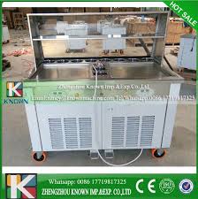 Double Square Pan With 11 Topping Cooling Pans Double Pressure Ice Frying Machine Double Pan Fried Ice Cream Machi Square Pan Ice Cream Freezer Fried Ice Cream