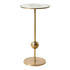 Mid Century Modern Fenway Drinks Table Drink Table Brass Cocktail Table Marble Side Tables