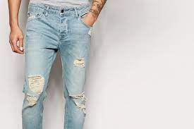 Ripped and repaired men vintage jeans: Men S Ripped Jeans Affordable Alternatives Highsnobiety Ripped Jeans Men Diy Ripped Jeans Ragged Jeans