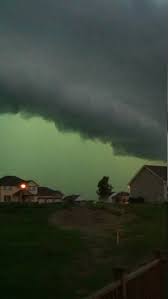 Dark shelf cloud rolls over dramatic shelf cloud completely covers the sky ahead of thunderstorm. 94 101 Storm Bow Echo Mov Youtube