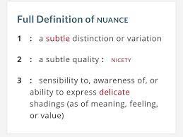 An example of its use as a noun would be: Nuance More Than Words Words Beautiful Words