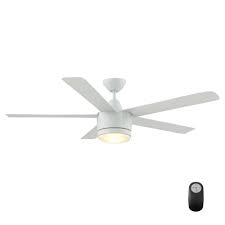 Home Decorators Collection Merwry 52 In Integrated Led Indoor Matte Black Ceiling Fan With Light Kit And Ceiling Fan With Light Ceiling Fan White Ceiling Fan