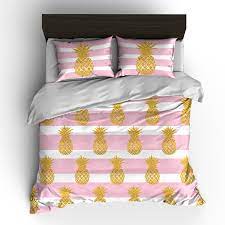 Blush Pink and White Bedding With Simulated Gold Foil - Etsy